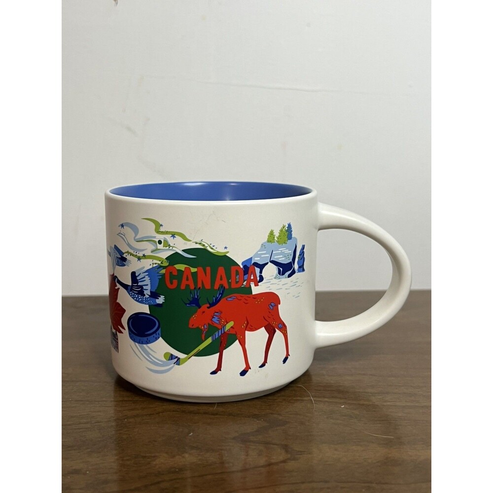 Starbucks Canada Discovery Series 14 fl oz Mug White w/ Blue Interior 2024